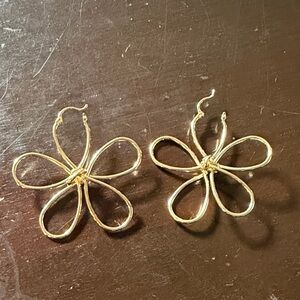Elegant Gold Flower Earrings